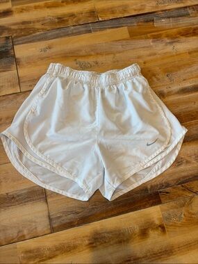 Nike Women's White Athletic Running Shorts with Mesh Trim size XS